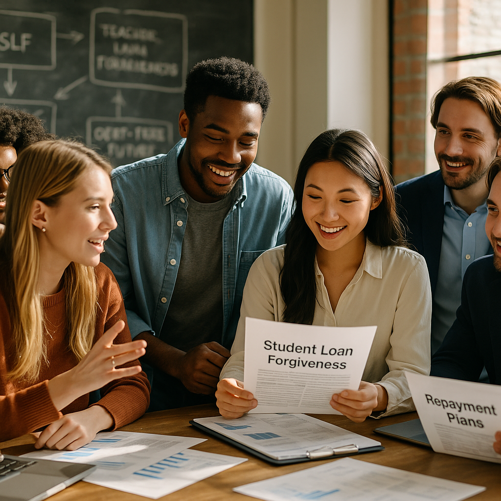 Illustration representing student loan forgiveness programs